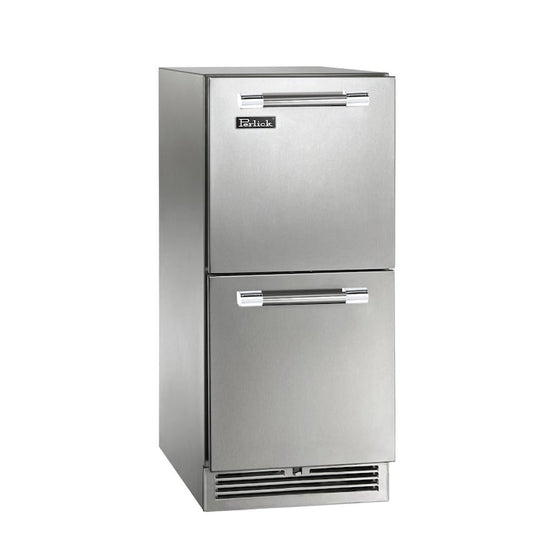 Perlick-  15" Signature Series Marine Grade Refrigerator Drawers, stainless steel - HP15RM-4-5