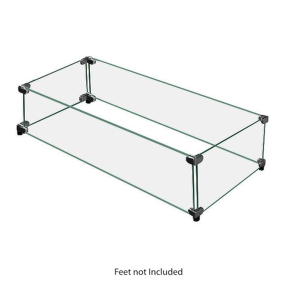 Firegear - 77 1/2" L x 11 1/2" Wide x 6" Tall, Linear Tempered Glass Windshield - GWS-7711