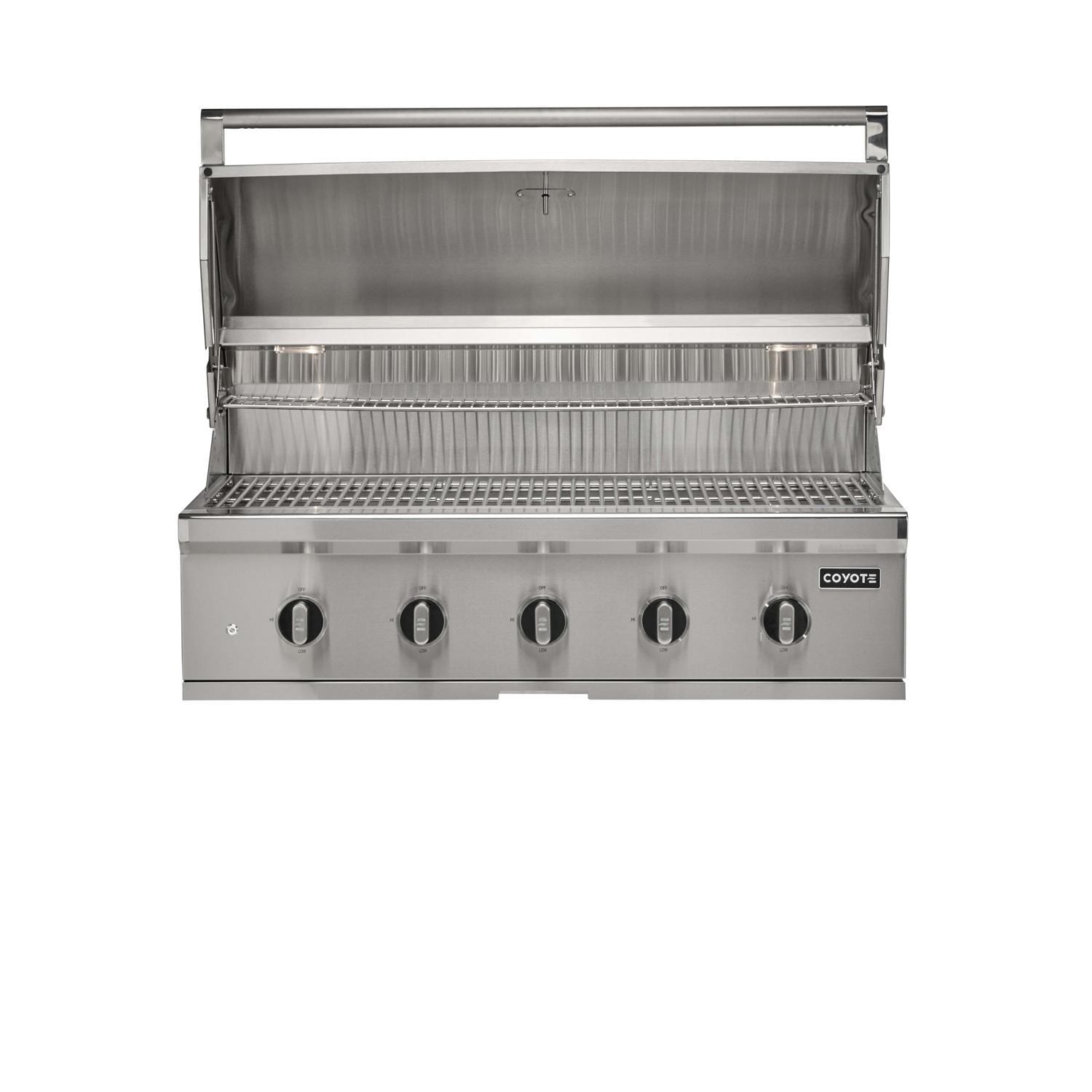 Coyote - CL-Series 42-in 5-Burner Built-In Natural Gas Grill w/ Lift-Assist Hood & Safety Valve - C3CL42NG