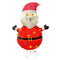 Fraser Hill Farm - 4-Ft. Prelit Collapsible Tinsel Santa Indoor or Outdoor Decoration - Red