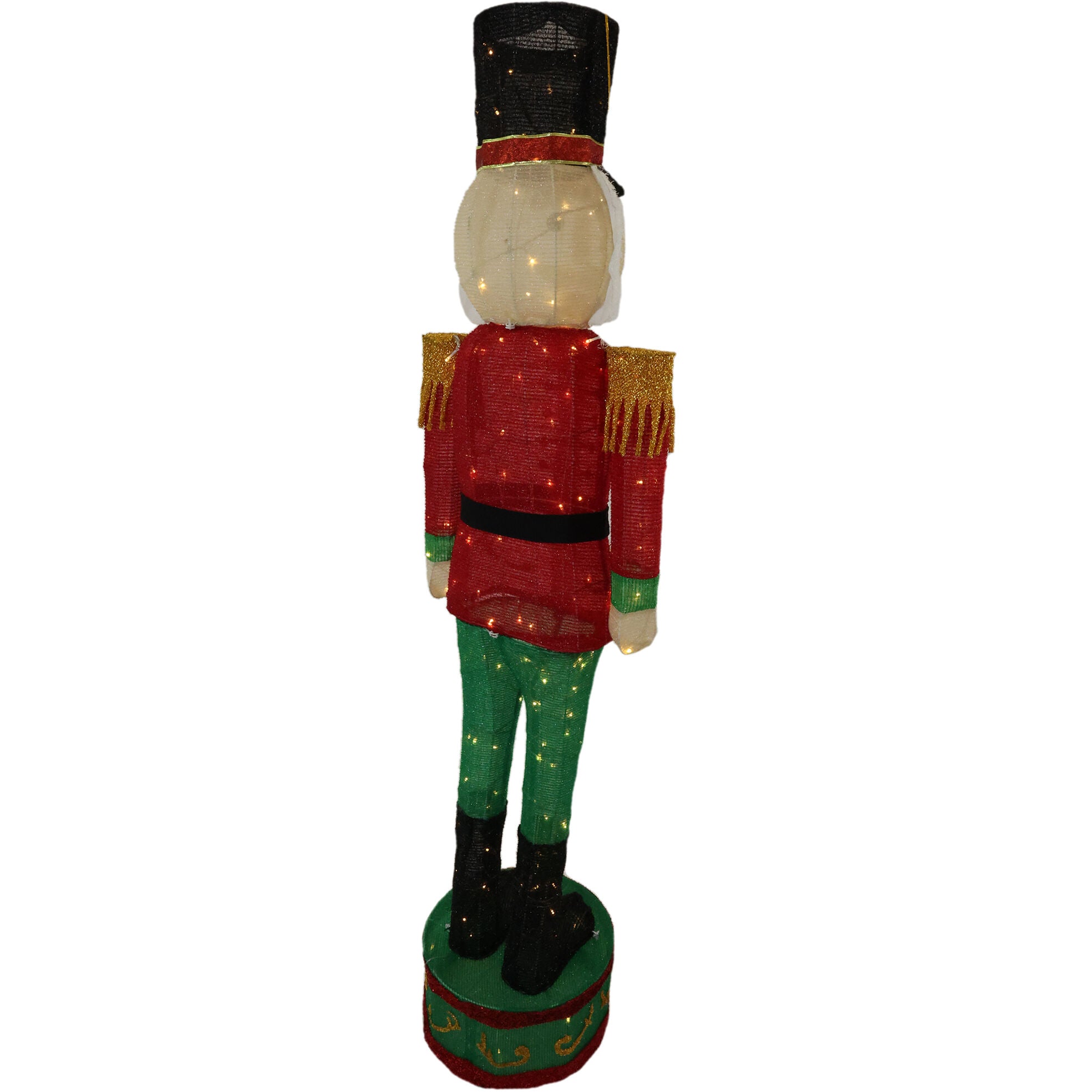 Fraser Hill Farm - 6-Ft. Prelit Tinsel Nutcracker Indoor or Outdoor Decoration - Multi