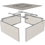 Firegear - 42" x 42" Ready To Finish Linear Fire Pit Enclosure - RTF-S42