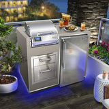 Fire Magic - Electric Grill Island Bundle with Refrigerator & Double Drawers, 36x44-Inch - ID251-R-44SM