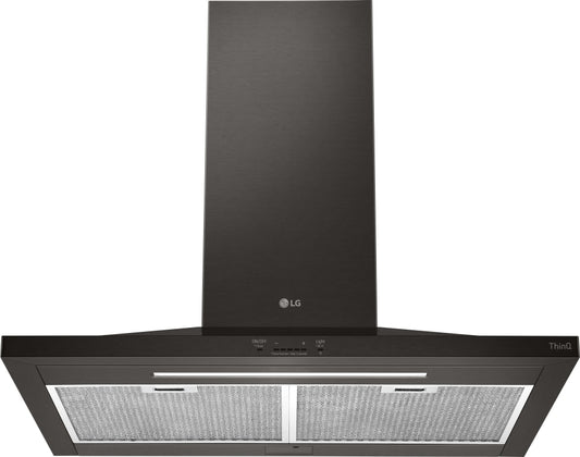 LG - 30 Inch Wall Mount Range Hood with 5 Speed 600 CFM Blower - HCED3015D