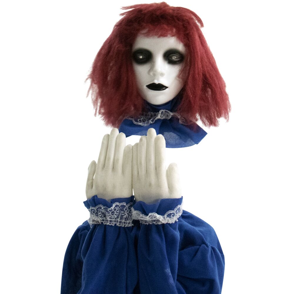 Haunted Hill Farm - Animatronic Pop-up Haunted Doll with Lights and Sound, Indoor or Covered Outdoor Halloween Decoration - Multi