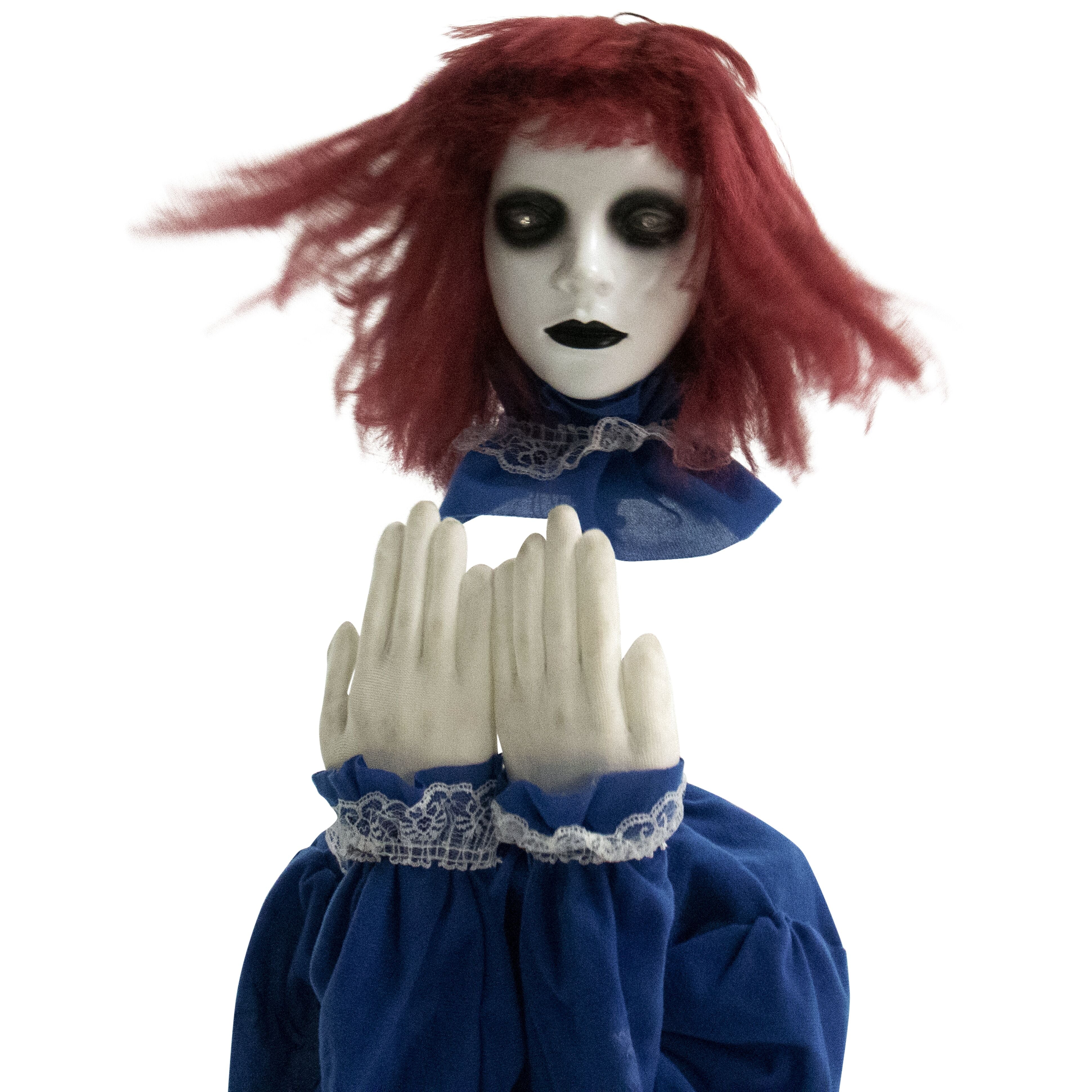 Haunted Hill Farm - Animatronic Pop-up Haunted Doll with Lights and Sound, Indoor or Covered Outdoor Halloween Decoration - Multi