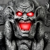 Haunted Hill Farm - 3.2-Ft. Tall Motion-Activated Gargoyle, Premium Halloween Prop - Multi