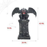 Haunted Hill Farm - 3.2-Ft. Tall Motion-Activated Gargoyle, Premium Halloween Prop - Multi