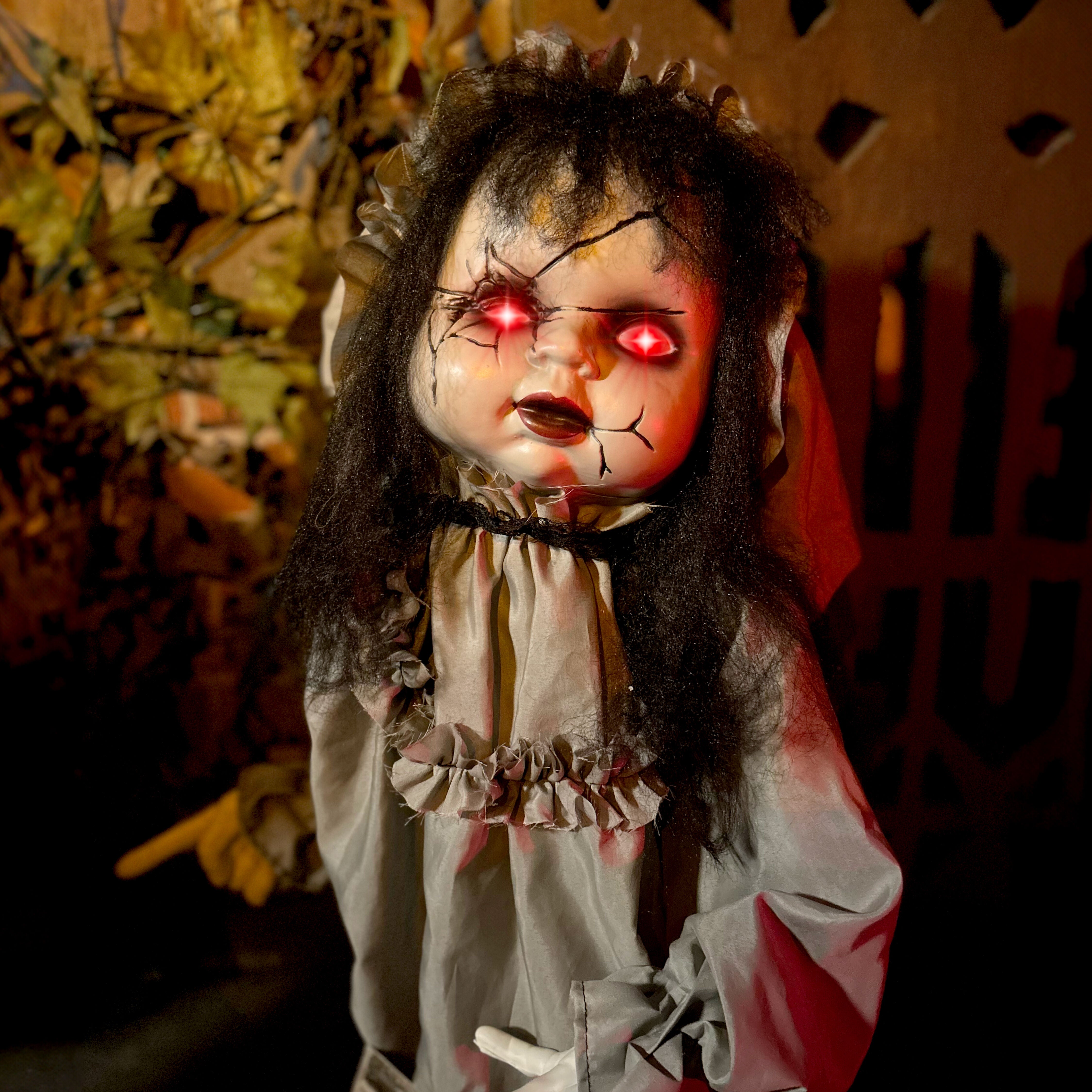 Haunted Hill Farm - Animatronic Haunted Victorian Child Groundbreaker with Lights and Sound, Indoor/Covered Outdoor Halloween Decoration - Multi