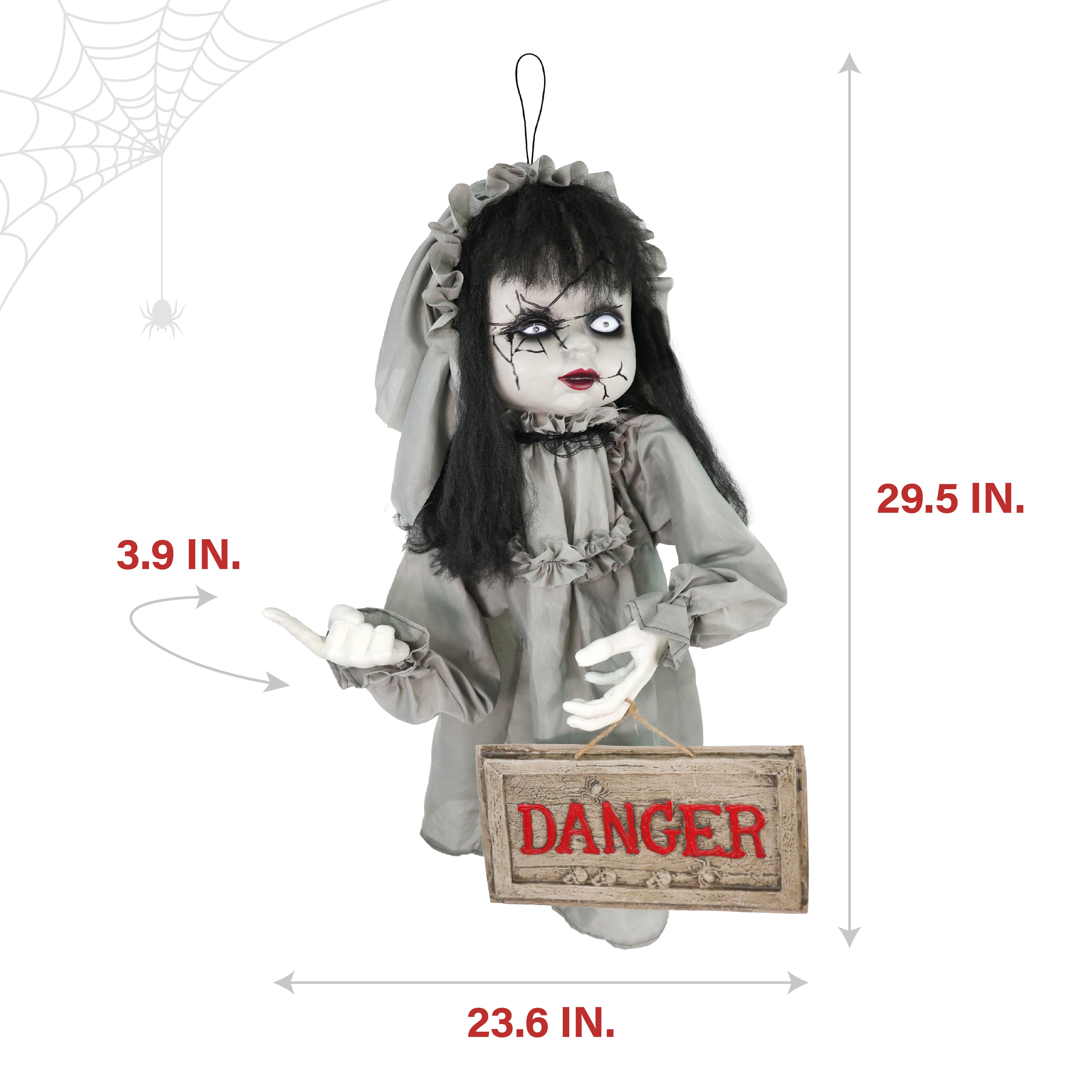 Haunted Hill Farm - Animatronic Haunted Victorian Child Groundbreaker with Lights and Sound, Indoor/Covered Outdoor Halloween Decoration - Multi