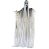 Haunted Hill Farm - Life-Size Animatronic Ghost Bride with Lights and Sound, Indoor or Covered Outdoor Halloween Decoration - Multi