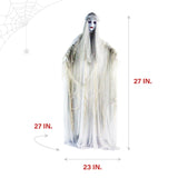 Haunted Hill Farm - Life-Size Animatronic Ghost Bride with Lights and Sound, Indoor or Covered Outdoor Halloween Decoration - Multi