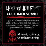 Haunted Hill Farm - Life-Size Animatronic Pumpkin Scarecrow with Lights and Sound, Indoor or Covered Outdoor Halloween Decoration - Orange