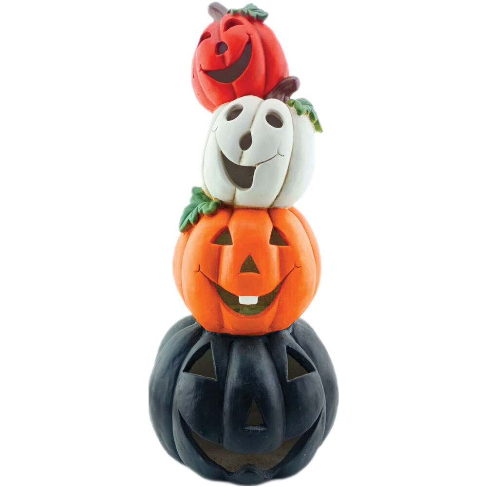 Haunted Hill Farm 27 in. Halloween Stacked Jack-O-Lantern Decoration