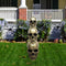 Haunted Hill Farm - 3-Ft. Golden Skull Stack Prelit LED Resin Figurine, Indoor or Covered Outdoor Halloween Decoration, Plug-In - Gold