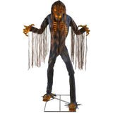 Haunted Hill Farm - 7.5-Ft. Tall Motion-Activated Smoldering Ghoul, Premium Talking Halloween Animatronic - Multi