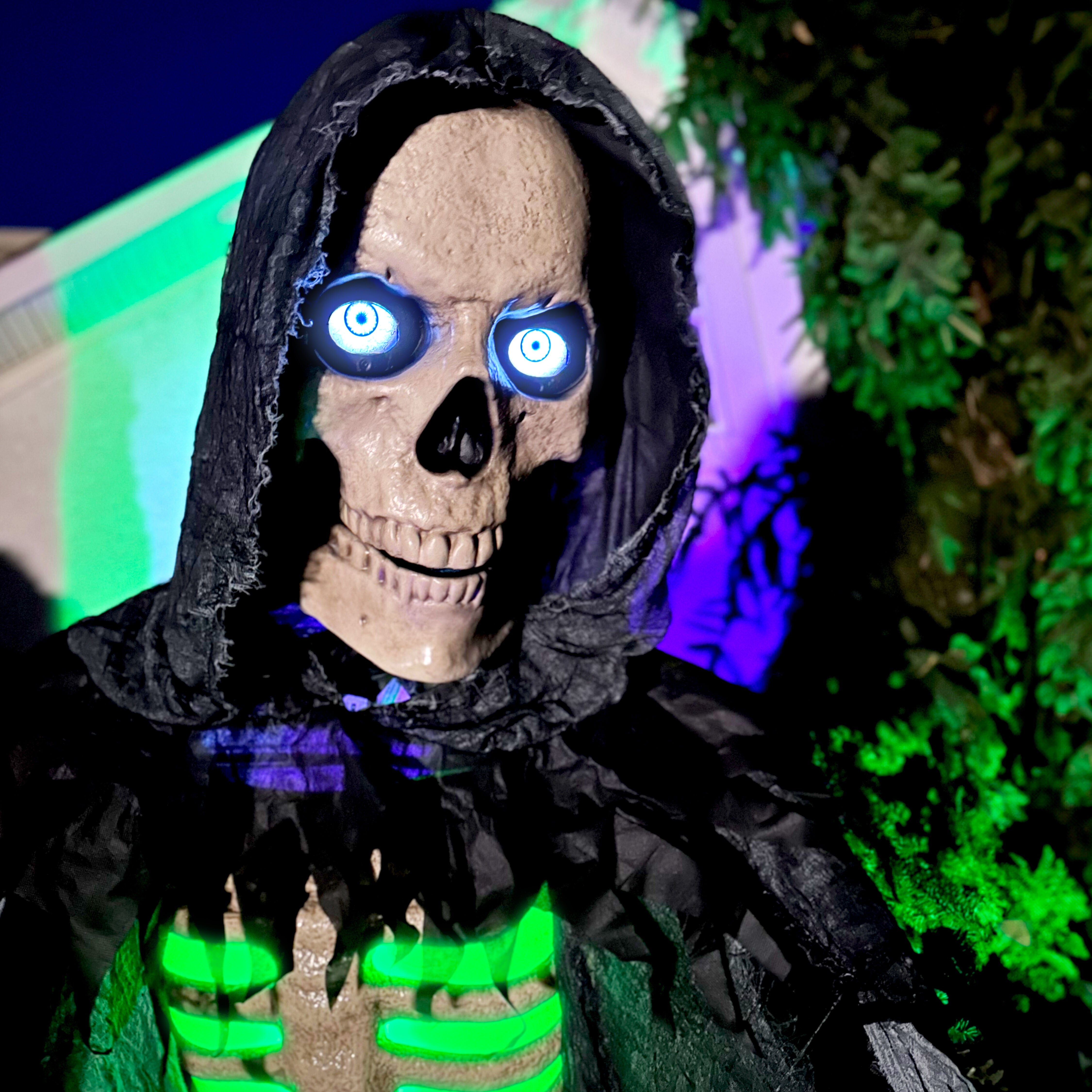 Haunted Hill Farm - 10-Ft. Tall Motion-Activated Towering Reaper, Premium Talking Halloween Animatronic - Multi