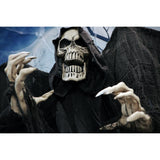 Haunted Hill Farm - Life-Size Animatronic Skeleton Reaper with Wings with Lights and Sound, Indoor/Covered Outdoor Halloween Decoration - Multi