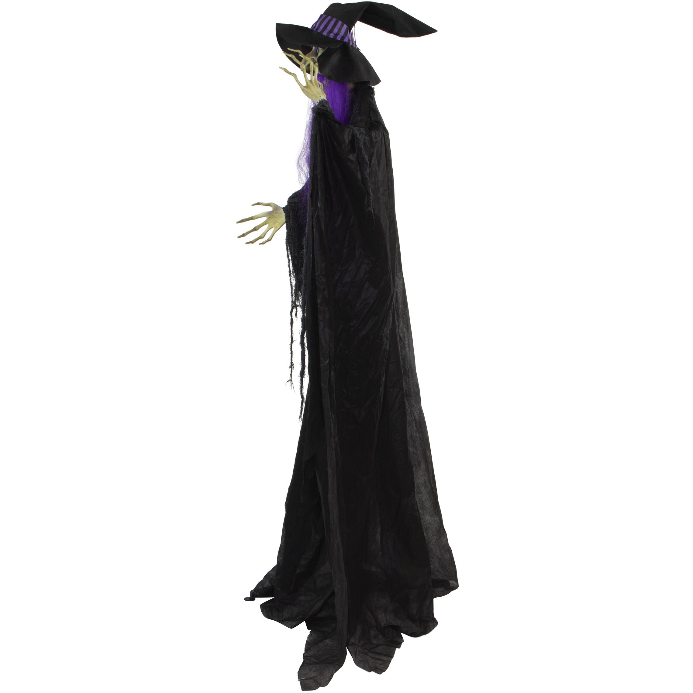 Haunted Hill Farm - Life-Size Witch Prop with Lights and Sound, Indoor/Covered Outdoor Halloween Decoration - Multi