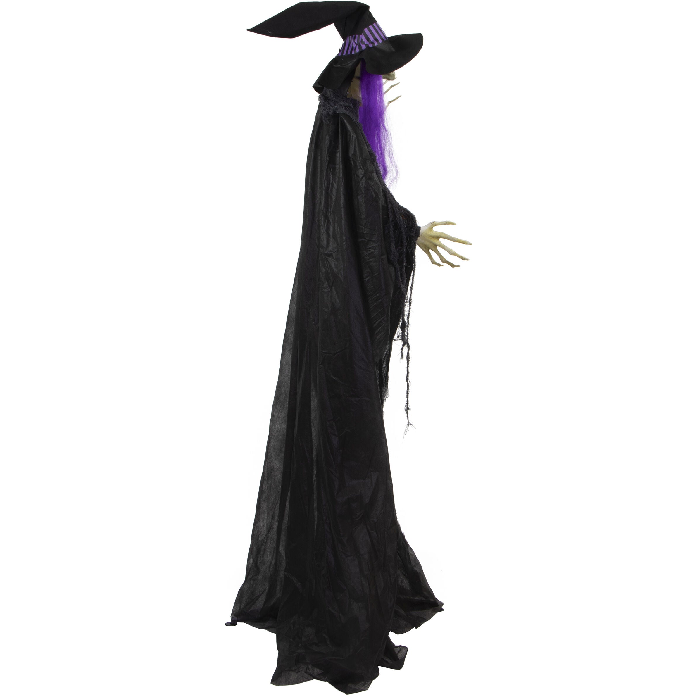 Haunted Hill Farm - Life-Size Witch Prop with Lights and Sound, Indoor/Covered Outdoor Halloween Decoration - Multi