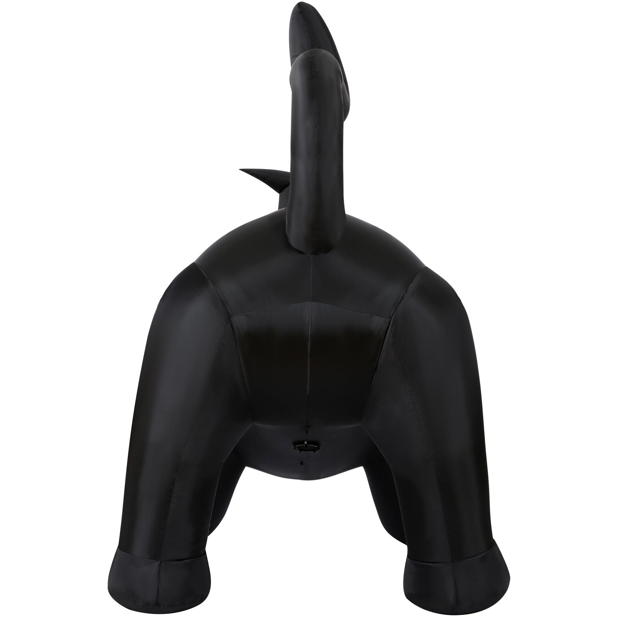 Haunted Hill Farm - 6-ft. Wide Prelit Inflatable Black Cat with Witch Hat - Black