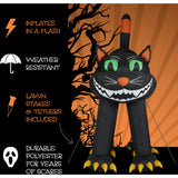 Haunted Hill Farm - 10-ft. Prelit Inflatable Black Cat - Black