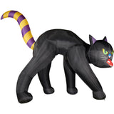 Haunted Hill Farm - 9.8-Ft. Tall Inflatable Pre-Lit Black Cat - Black