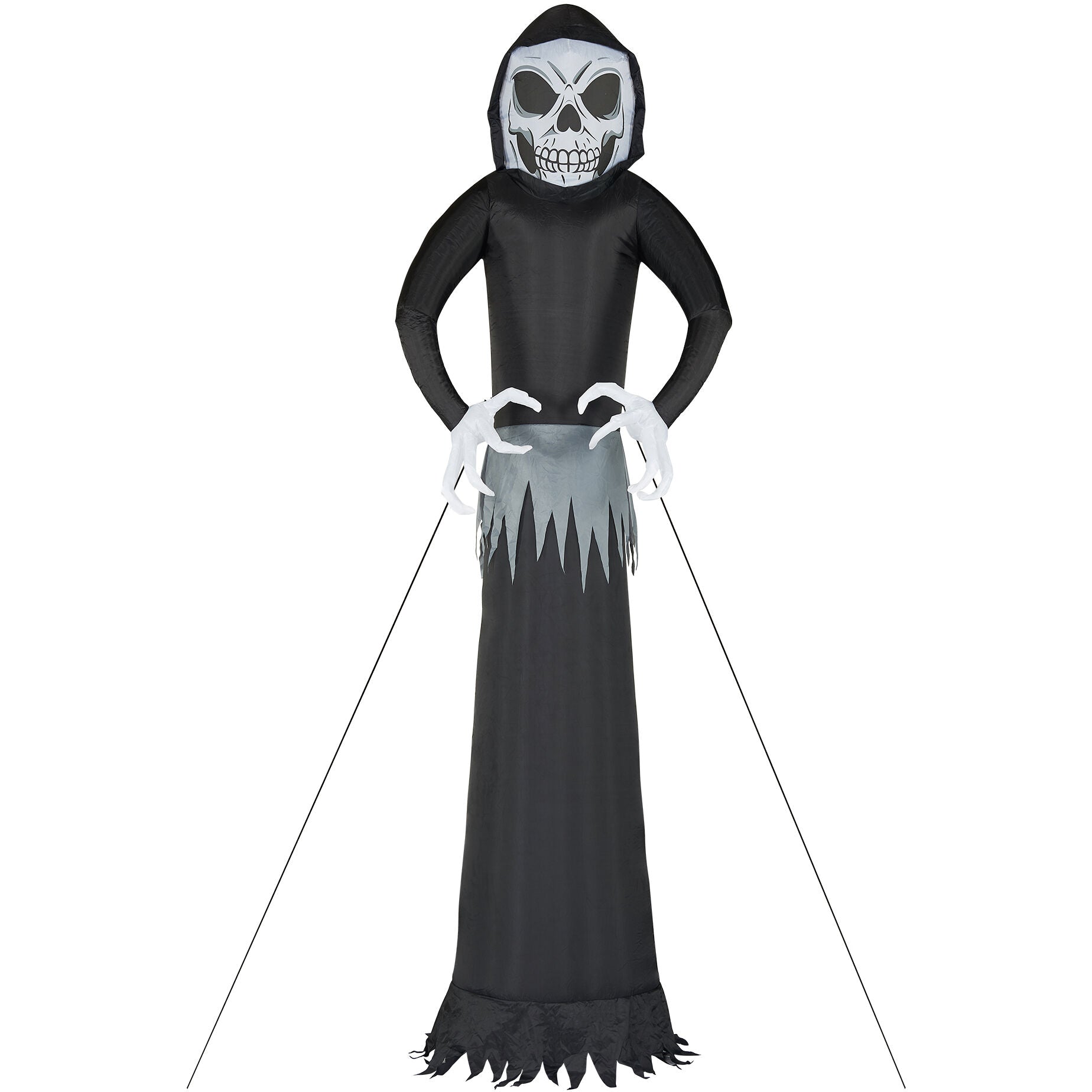 Haunted Hill Farm - 12-ft. Prelit Inflatable Reaper - Black