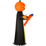 Haunted Hill Farm - 10-ft. Prelit Inflatable Pumpkin Reaper - Black