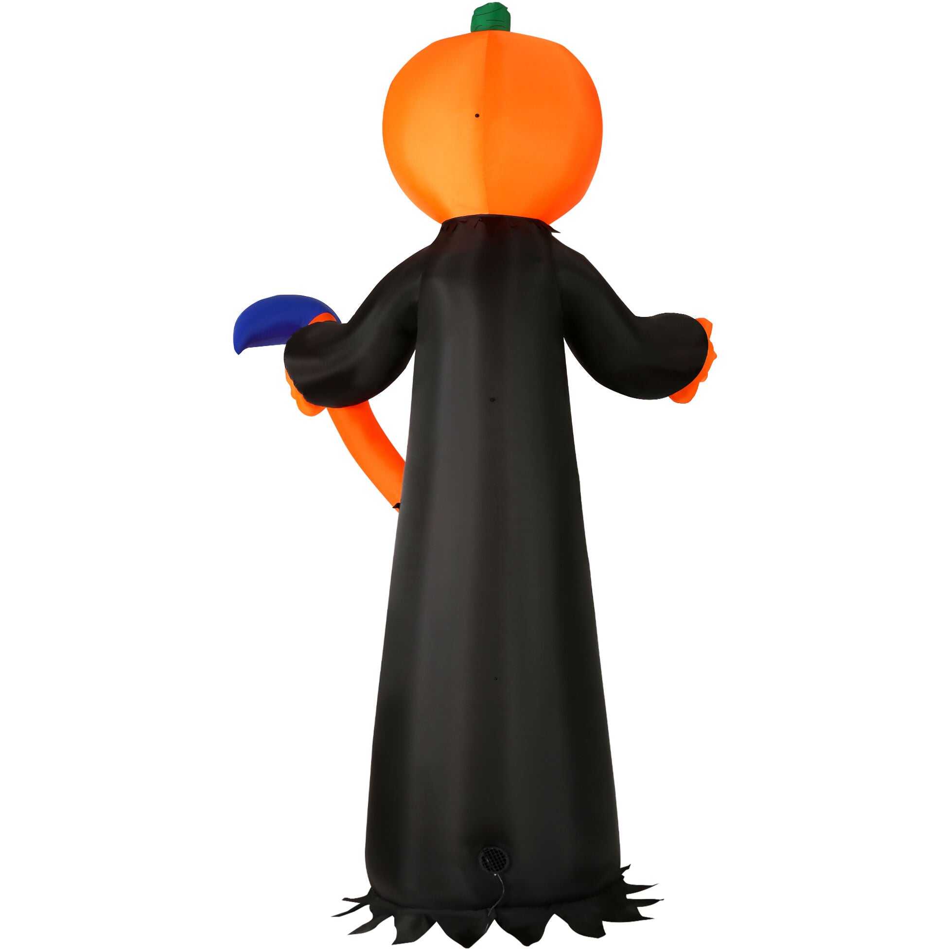 Haunted Hill Farm - 10-ft. Prelit Inflatable Pumpkin Reaper - Black