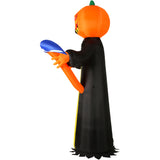 Haunted Hill Farm - 10-ft. Prelit Inflatable Pumpkin Reaper - Black