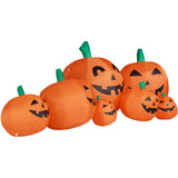 Haunted Hill Farm - 10-Ft. Wide Prelit Inflatable Pumpkin Family - Orange