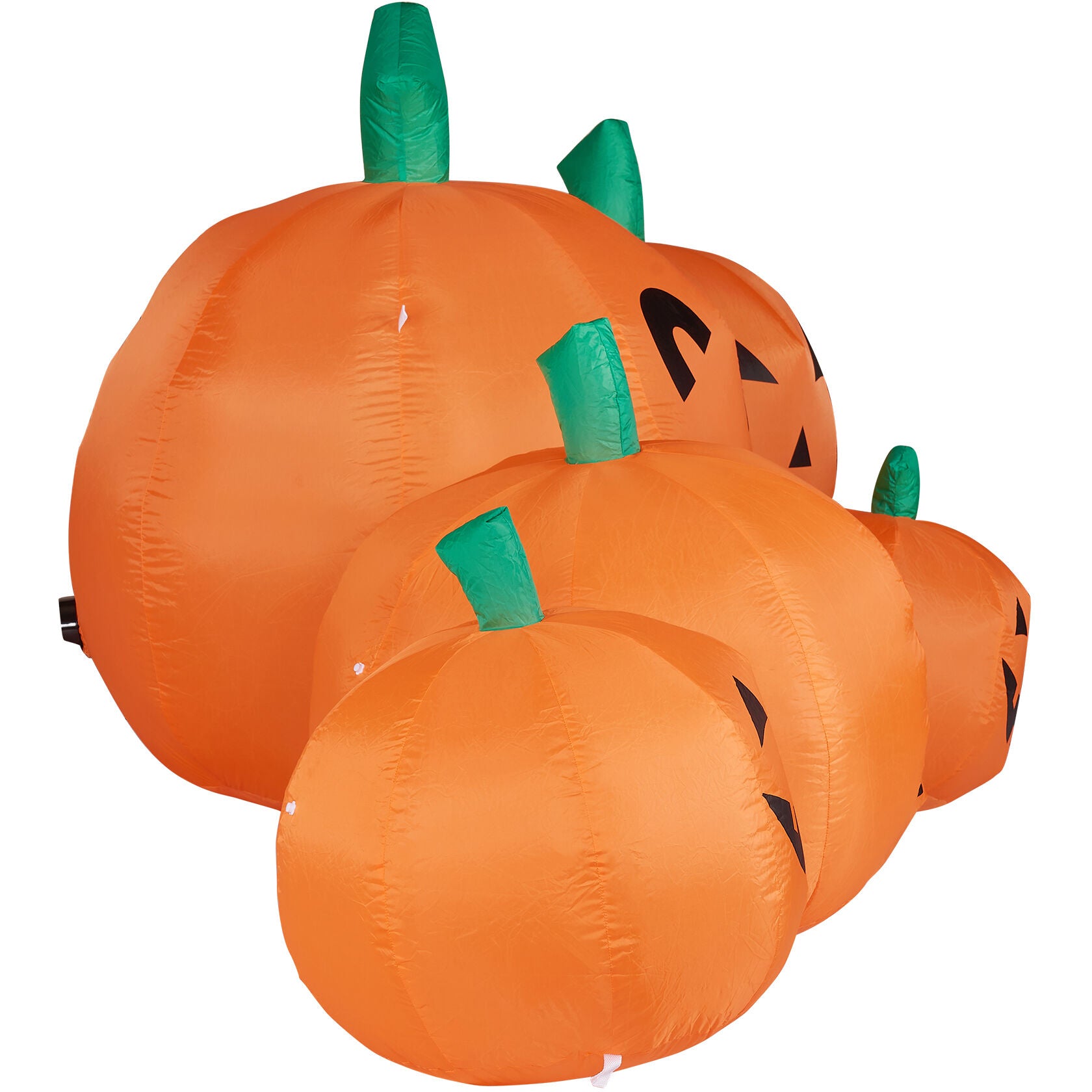 Haunted Hill Farm - 10-Ft. Wide Prelit Inflatable Pumpkin Family - Orange