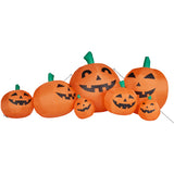 Haunted Hill Farm - 10-Ft. Wide Prelit Inflatable Pumpkin Family - Orange