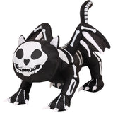 Haunted Hill Farm - 5.9-Ft. Wide Prelit Inflatable Skeleton Cat with Wings - Black