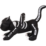 Haunted Hill Farm - 5.9-Ft. Wide Prelit Inflatable Skeleton Cat with Wings - Black