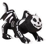 Haunted Hill Farm - 5.9-Ft. Wide Prelit Inflatable Skeleton Cat with Wings - Black