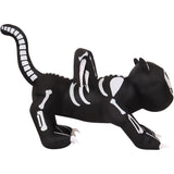 Haunted Hill Farm - 5.9-Ft. Wide Prelit Inflatable Skeleton Cat with Wings - Black