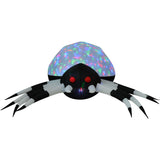 Haunted Hill Farm - 6-Ft. Wide Prelit Inflatable Spider with Disco Lights - Black