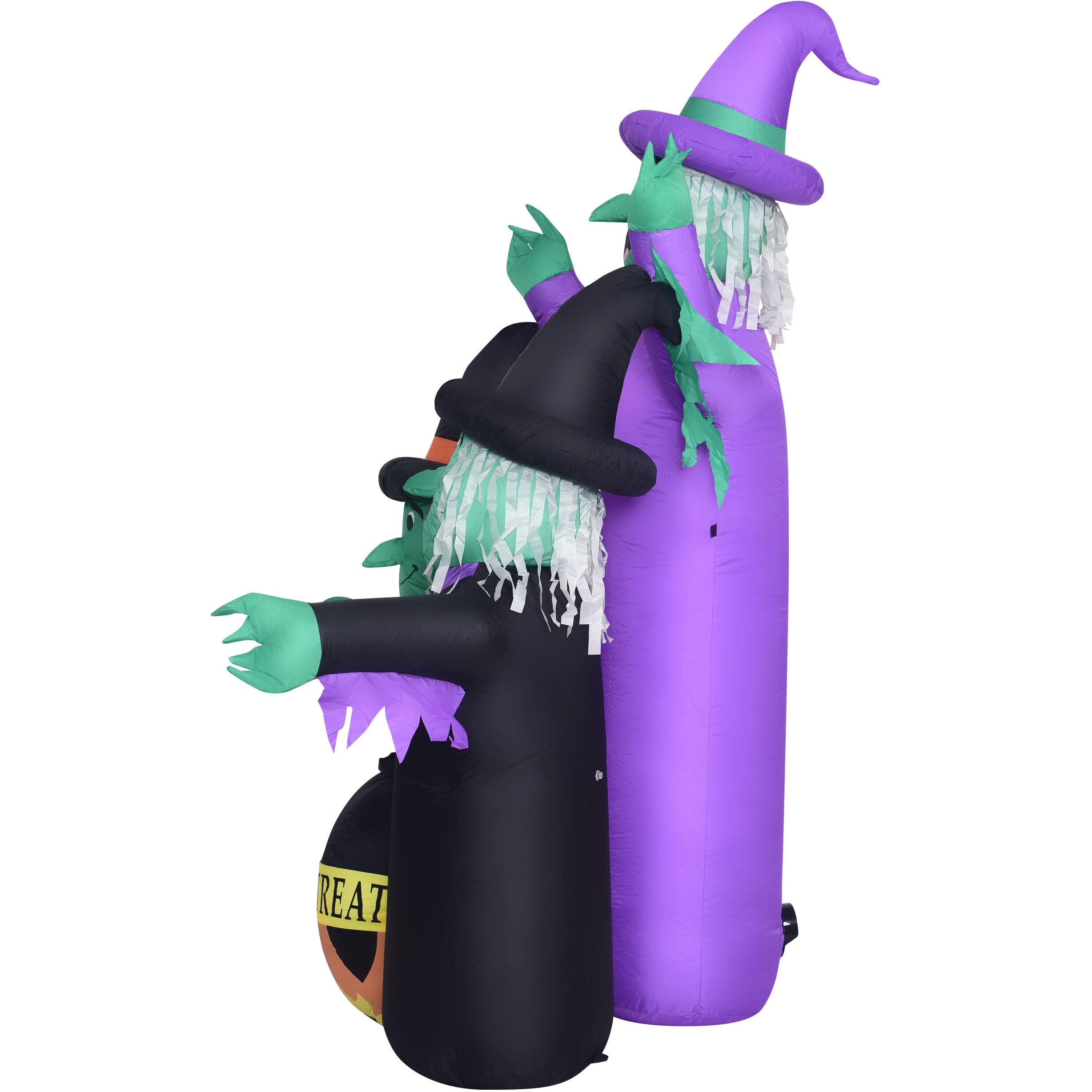 Haunted Hill Farm - 6-Ft. Inflatable Pre-Lit Brewing Witch Trio with Cauldron - Multi