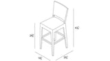 Harmonia Living - Dune Bar Chair - Cast Silver | HL-DUNE-DW-BC-CS
