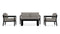 Harmonia Living - Pacifica 4 Piece Sofa Set - Black | HL-PAC-BK-4SS