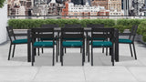Harmonia Living - Pacifica 8 Seat Rectangular Dining Set - Black | HL-PAC-BK-9DS