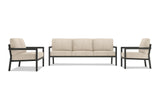 Harmonia Living - Pacifica 3 Piece Sofa Loveseat Set - Slate | HL-PAC-SL-3SLSS