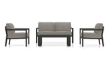 Harmonia Living - Pacifica 4 Piece Sofa Set - Slate | HL-PAC-SL-4SS