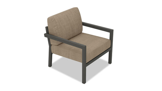 Harmonia Living - Pacifica Club Chair - Slate - Frame Only | HL-PAC-SL-CC