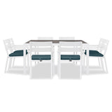 Harmonia Living - Pacifica 9 Piece Square Dining Set - White | HL-PAC-WHT-9SDS