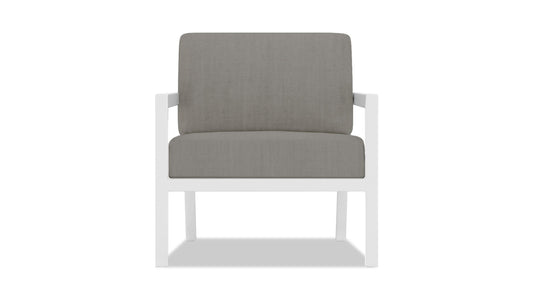 Harmonia Living - Pacifica Club Chair - White - Frame Only | HL-PAC-WHT-CC