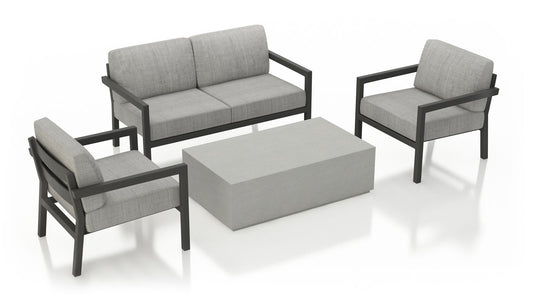 Harmonia Living - Pacifica Mason 4 Piece Sofa Set - Slate | HL-PAMAS-SL-4SS