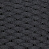 Harmonia Living - Parlor 5 Piece Dining Set - Black | 1 Staple 4-Seater Square Dining Table - Black | 4 Parlor Dining Arm Chairs - Black | Fabric Sunbrella | HL-PAR-BK-5DS